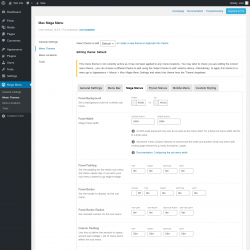 Page screenshot: Mega Menu &rarr; Menu Themes &rarr; Mega Menus