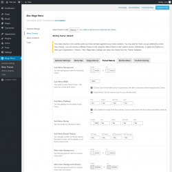 Page screenshot: Mega Menu &rarr; Menu Themes &rarr; Flyout Menus