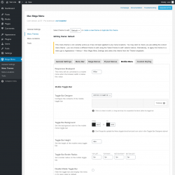 Page screenshot: Mega Menu &rarr; Menu Themes &rarr; Mobile Menu