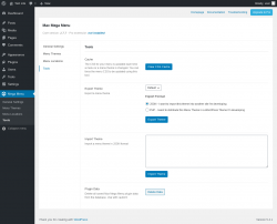 Page screenshot: Mega Menu &rarr; Tools