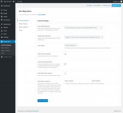 Page screenshot: Mega Menu