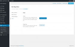 Page screenshot: Mega Menu &rarr; Tools