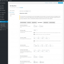 Page screenshot: Mega Menu &rarr; Menu Themes &rarr; Flyout Menus