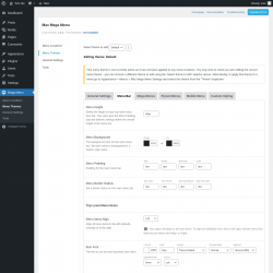 Page screenshot: Mega Menu &rarr; Menu Themes &rarr; Menu Bar