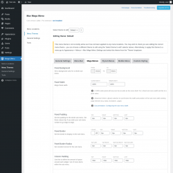 Page screenshot: Mega Menu &rarr; Menu Themes &rarr; Mega Menus
