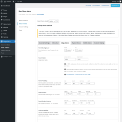Page screenshot: Mega Menu &rarr; Menu Themes &rarr; Mega Menus