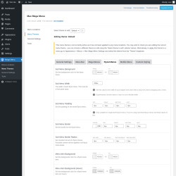Page screenshot: Mega Menu &rarr; Menu Themes &rarr; Flyout Menus