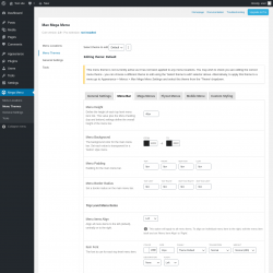 Page screenshot: Mega Menu &rarr; Menu Themes &rarr; Menu Bar