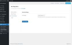 Page screenshot: Mega Menu &rarr; General Settings