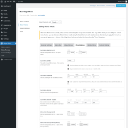 Page screenshot: Mega Menu &rarr; Menu Themes &rarr; Flyout Menus