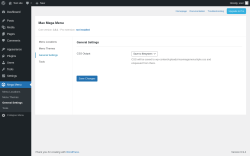 Page screenshot: Mega Menu &rarr; General Settings