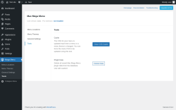 Page screenshot: Mega Menu &rarr; Tools