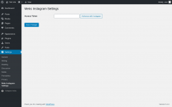 Page screenshot: Settings → Meks Instagram Settings