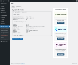 Page screenshot: Login Security → Help & Contact Us → System Info