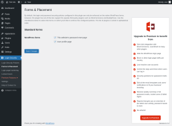 Page screenshot: Login Security → Forms & Placement