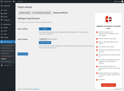 Page screenshot: Login Security → Settings → Settings Import/Export