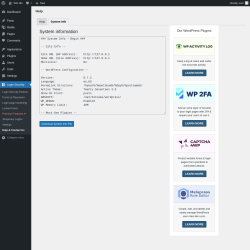 Page screenshot: Login Security → Help & Contact Us → System Info