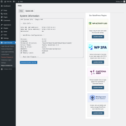 Page screenshot: Login Security → Help & Contact Us → System Info