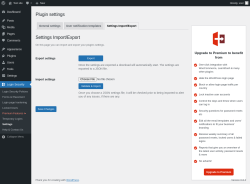 Page screenshot: Login Security → Settings → Settings Import/Export