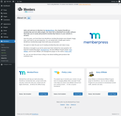 Page screenshot: Members &rarr; About Us