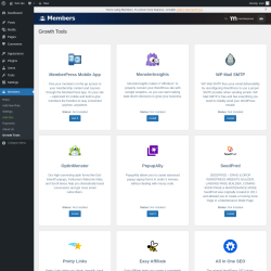Page screenshot: Members &rarr; Growth Tools