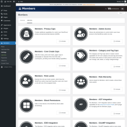 Page screenshot: Members &rarr; Add-Ons