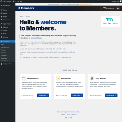 Page screenshot: Members &rarr; About Us