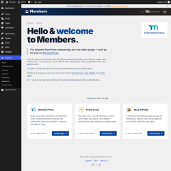 Page screenshot: Members &rarr; About Us