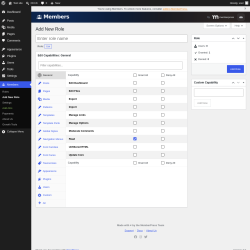 Page screenshot: Members &rarr; Add New Role