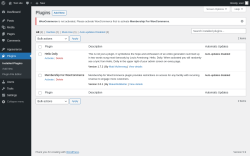 Page screenshot: Plugins ‹ Test site — WordPress