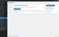 Page screenshot: Settings → MemberSpace