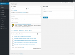Page screenshot: Dashboard &lsaquo; Test site &mdash; WordPress