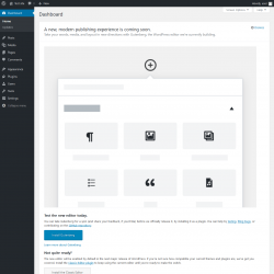 Page screenshot: Dashboard &lsaquo; Test site &mdash; WordPress
