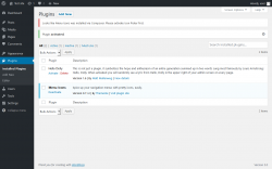 Page screenshot: Plugins &lsaquo; Test site &mdash; WordPress