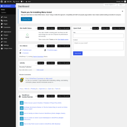 Page screenshot: Dashboard &lsaquo; Test site &mdash; WordPress