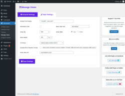 Page screenshot: Menukaart → Manage Views