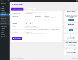 Page screenshot: Menukaart → Manage Views