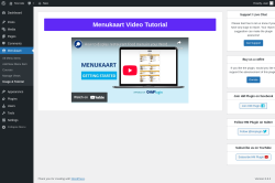 Page screenshot: Menukaart → Usage & Tutorial