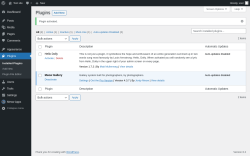 Page screenshot: Plugins &lsaquo; Test site &mdash; WordPress