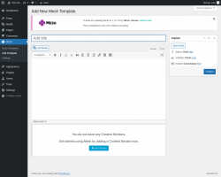Page screenshot: Mesh → Add Template