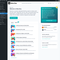 Page screenshot: Dashboard &lsaquo; Test site &mdash; WordPress