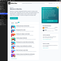 Page screenshot: Dashboard &lsaquo; Test site &mdash; WordPress