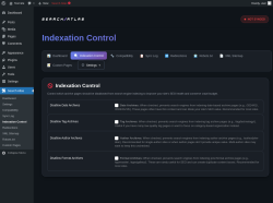 Page screenshot: Search Atlas → Indexation Control