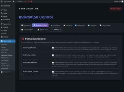 Page screenshot: Search Atlas → Indexation Control