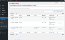 Page screenshot: Tools → Scheduled Actions