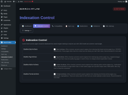 Page screenshot: Search Atlas → Indexation Control