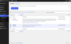 Page screenshot: Plugins &lsaquo; Test site &mdash; WordPress
