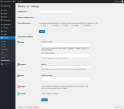 Page screenshot: Settings → Sharing Icons