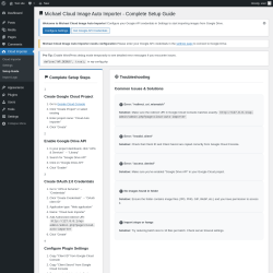Page screenshot: Cloud Importer &rarr; Setup Guide