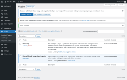 Page screenshot: Plugins &lsaquo; Test site &mdash; WordPress